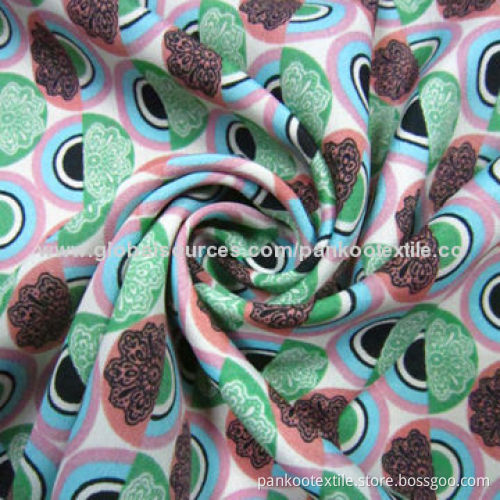 75D*100D Poly CDC Printed Fabric, 155*84", 57/58" Width, 82gsm with Soft Texture for Women's Dresses